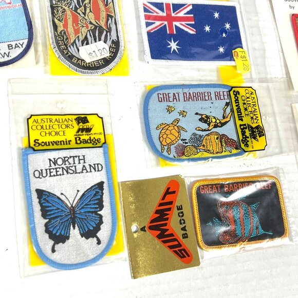 Australia Great Barrier Reef 14 Vtg Woven Badge Patch Lot NSW Cairns Queensland - Picture 6 of 9